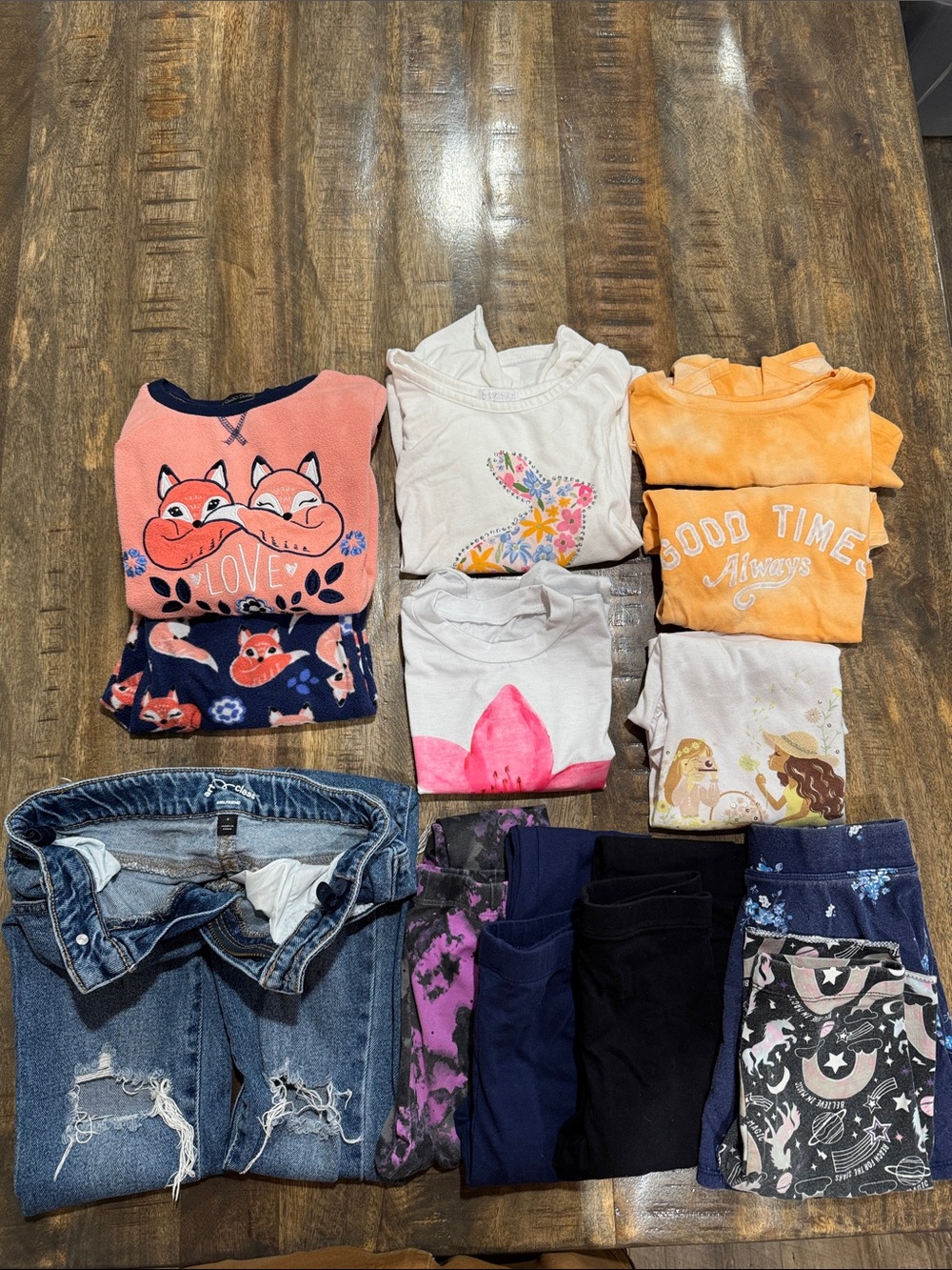 Lot of size 8 girls tops and bottoms